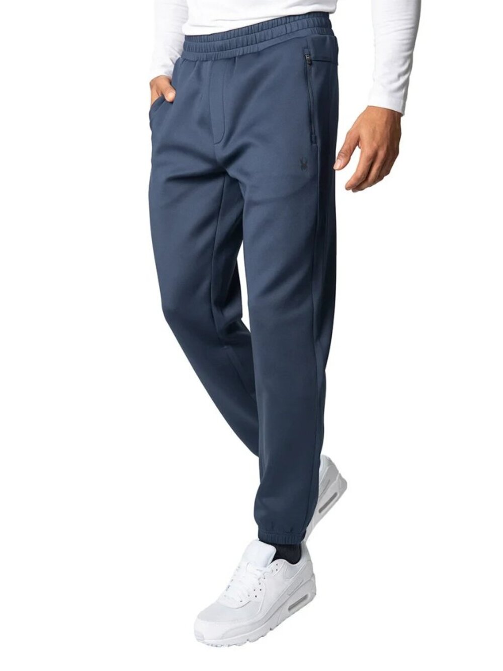 Spyder Active Men’s Zipper Pockets 2-Way Stretch Jogger, Blue, Size M